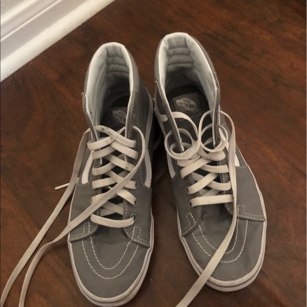 Gray high top vans!